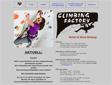 Tablet Screenshot of climbing-factory.de